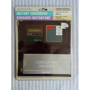 Vintage Aurora CB-710 Instant Checkbook Banker Calculator Designer Wallet WORKS!